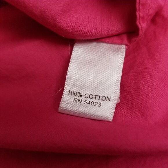 Banana Republic Ruffle Blouse XS Pink Cotton Cottagecore Romantic - Picture 5 of 8